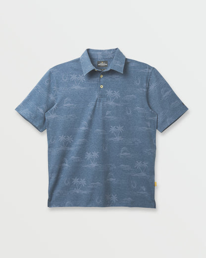 Waterman Island Daze Polo T-Shirt - Real Teal Heather Quick Silver Real Teal Heather