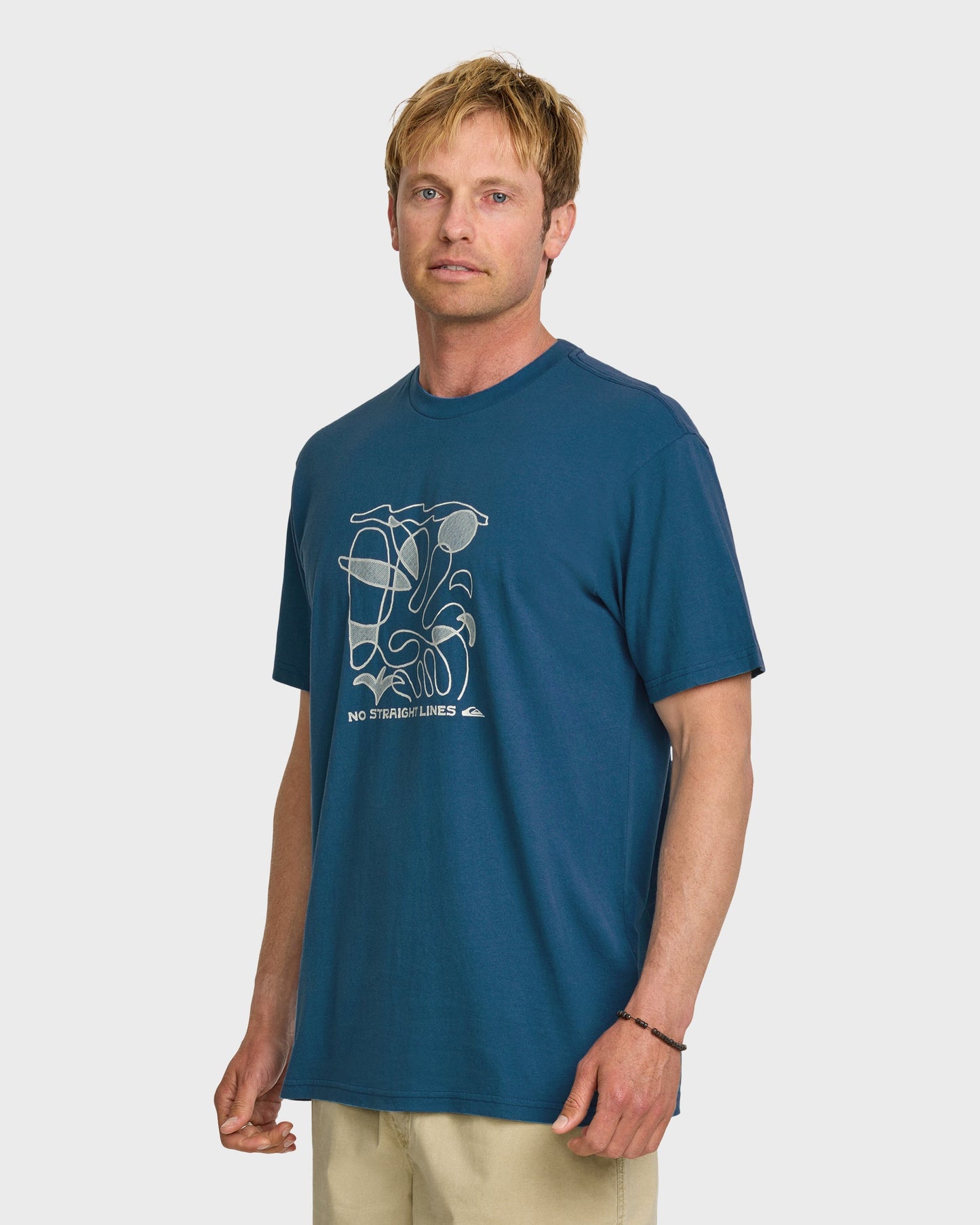 No Straight Lines Stw T-Shirt - Blue Steel Quick Silver Blue Steel
