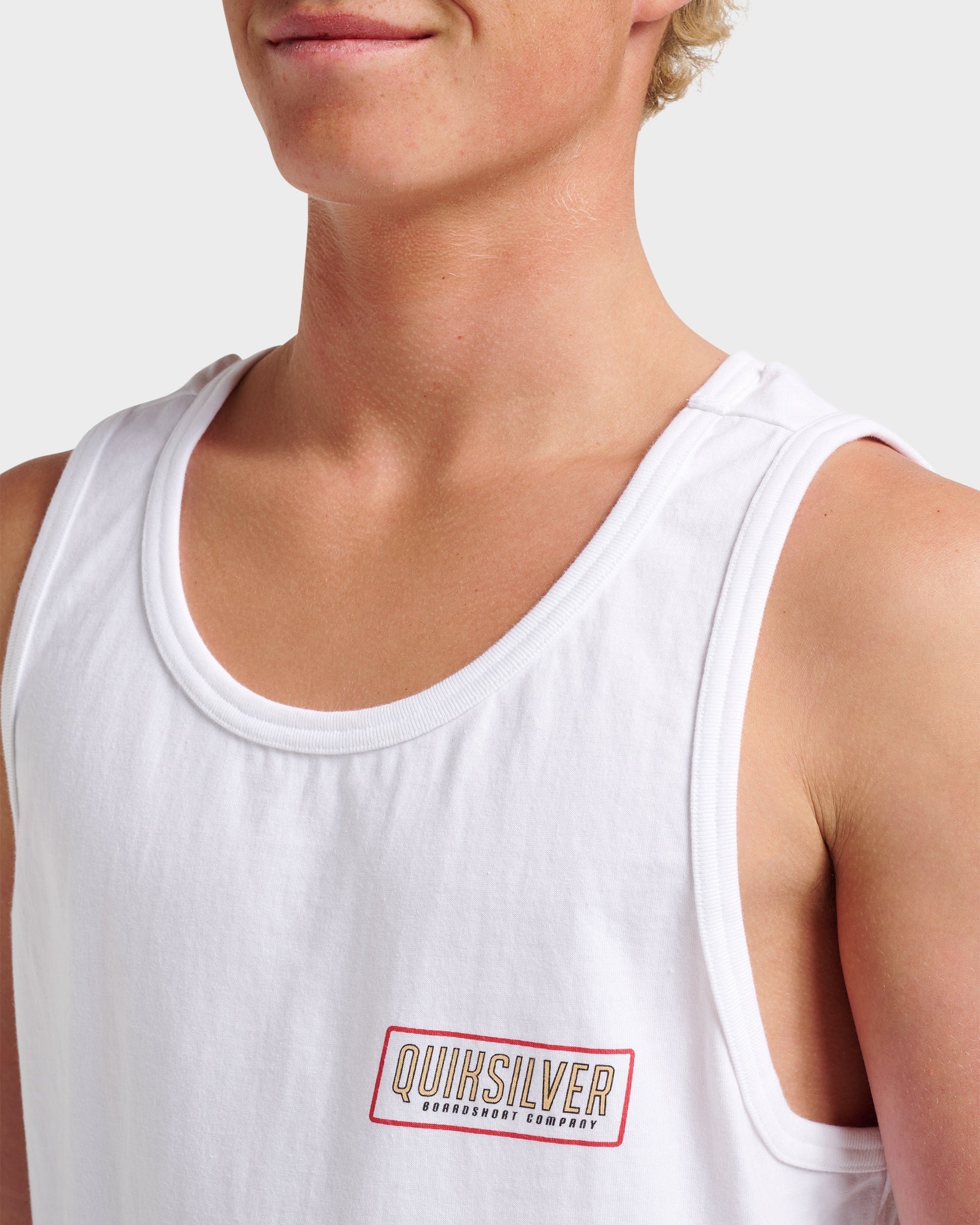 Octo Lock Tank - White Quick Silver White