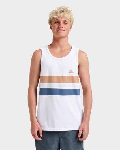Og Stripe Tank - White Quick Silver White