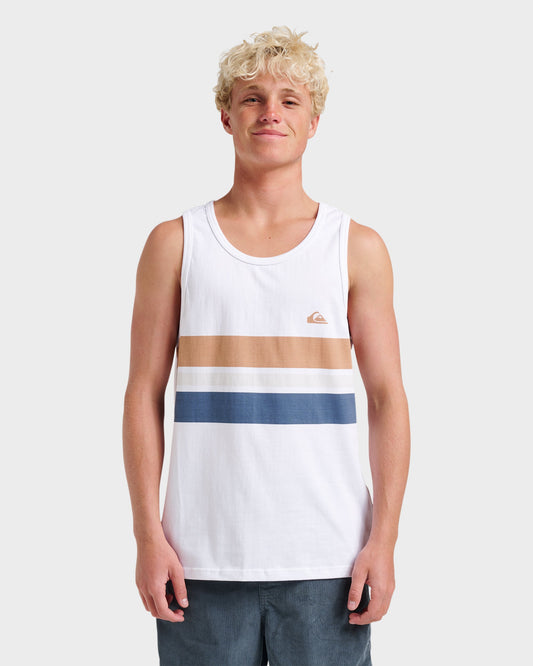 Og Stripe Tank - White Quick Silver White