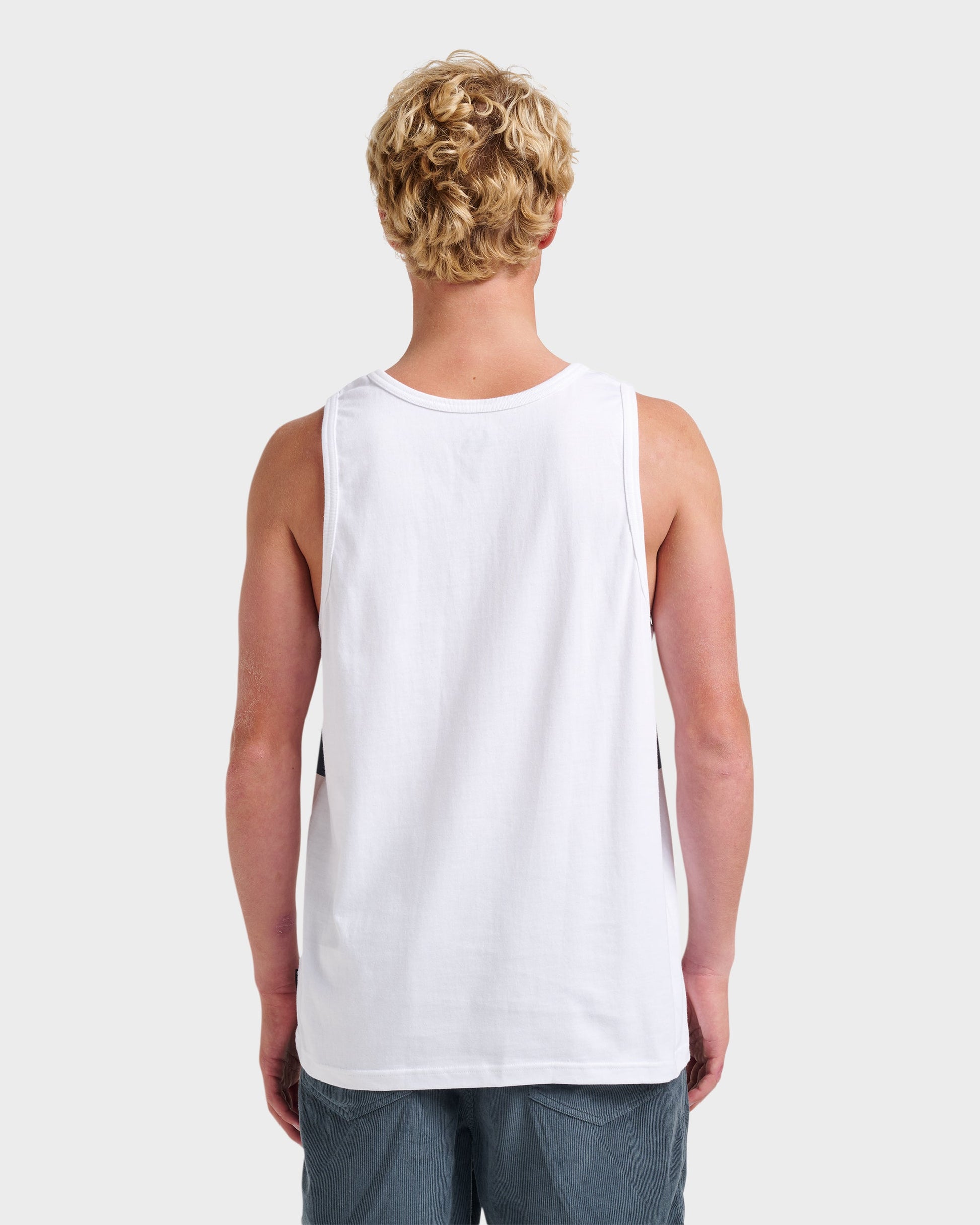 Og Stripe Tank - White Quick Silver White