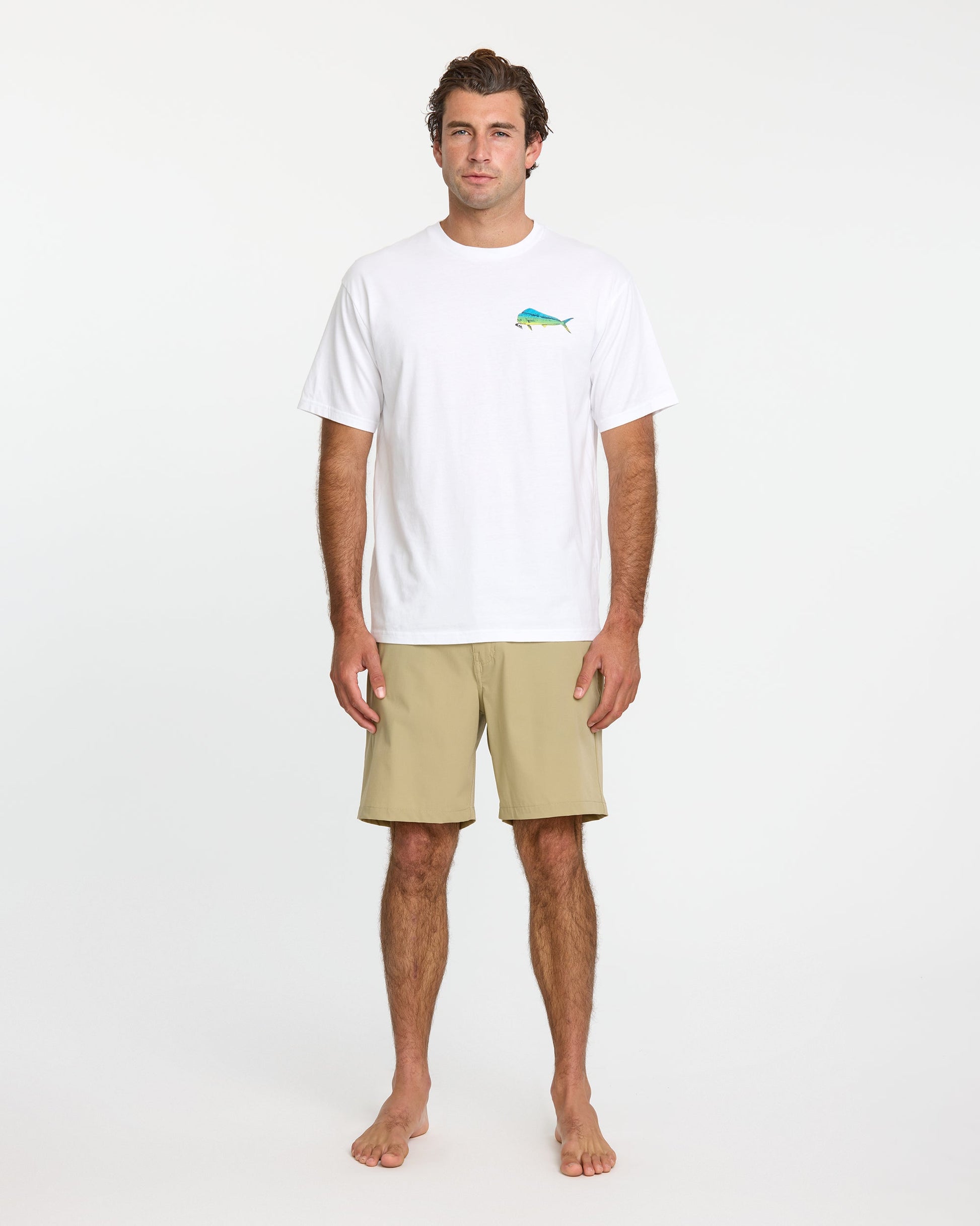 Waterman Quik Hook Classic T-shirt - White Quick Silver White
