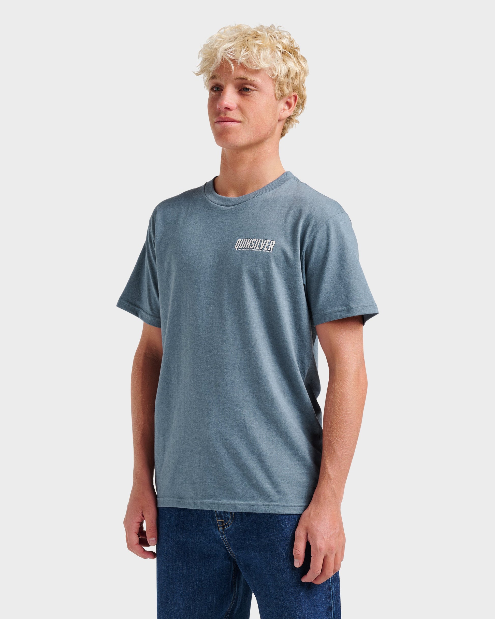 Ride Side Up Classic T-shirt - China Blue Heather Quick Silver China Blue Heather