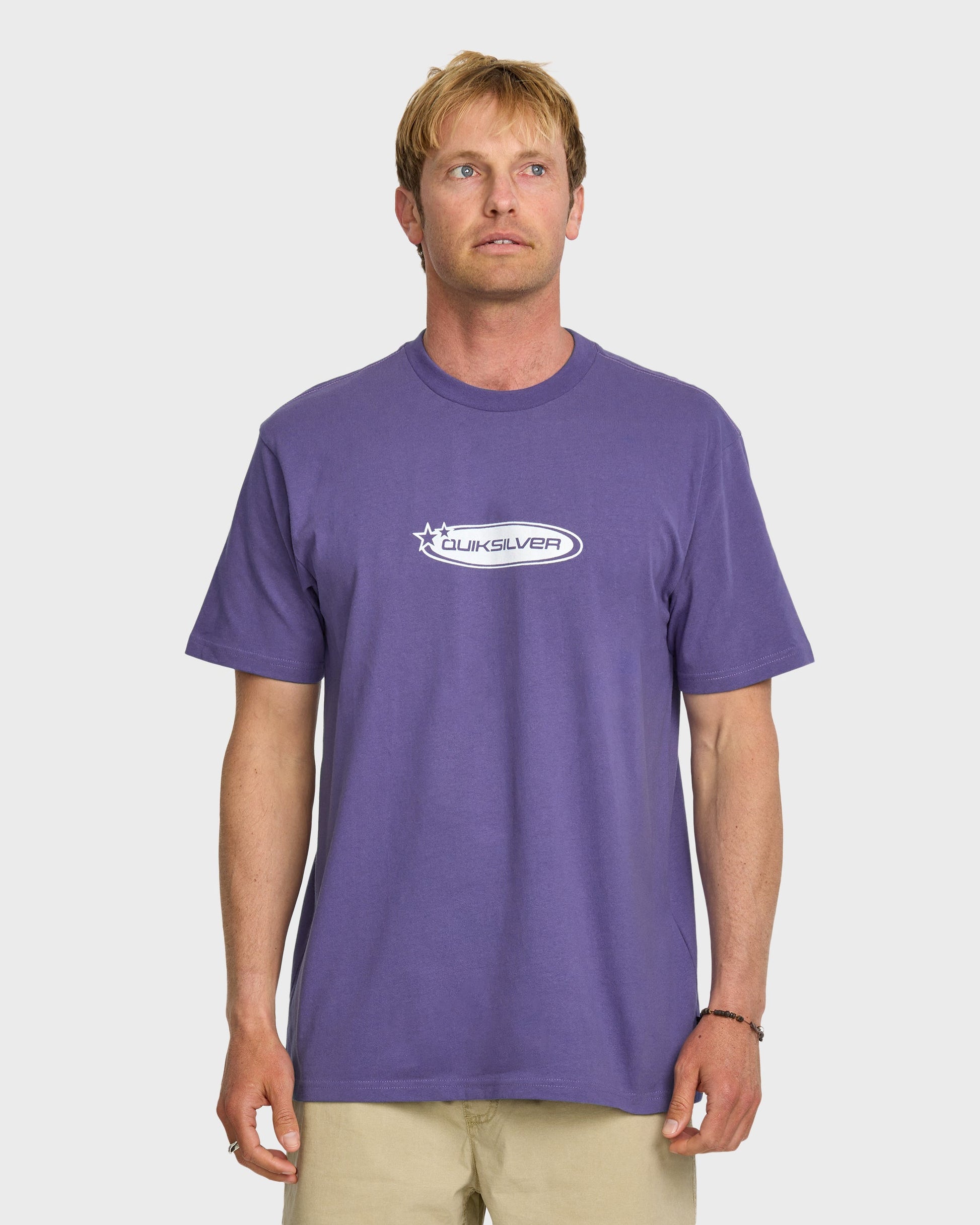 Star Crawler Heavy Weight T-shirt - Monarch Purple Quick Silver Monarch Purple