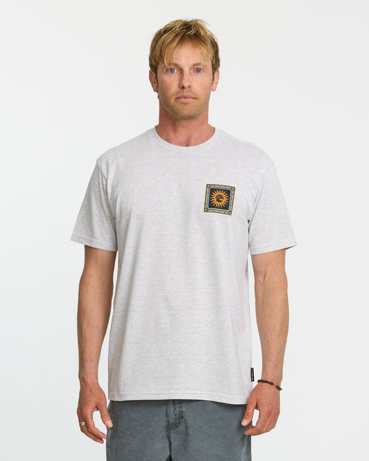 Sun Roots Organic Heather T-Shirt - Charcoal Heather Quick Silver Charcoal Heather