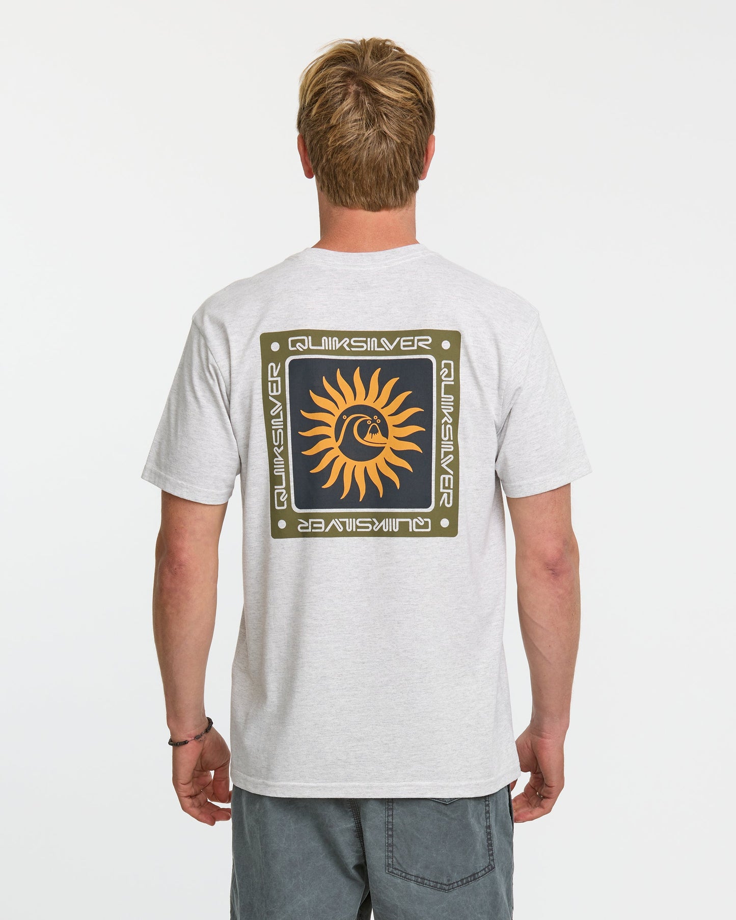 Sun Roots Organic Heather T-Shirt - Charcoal Heather Quick Silver Charcoal Heather