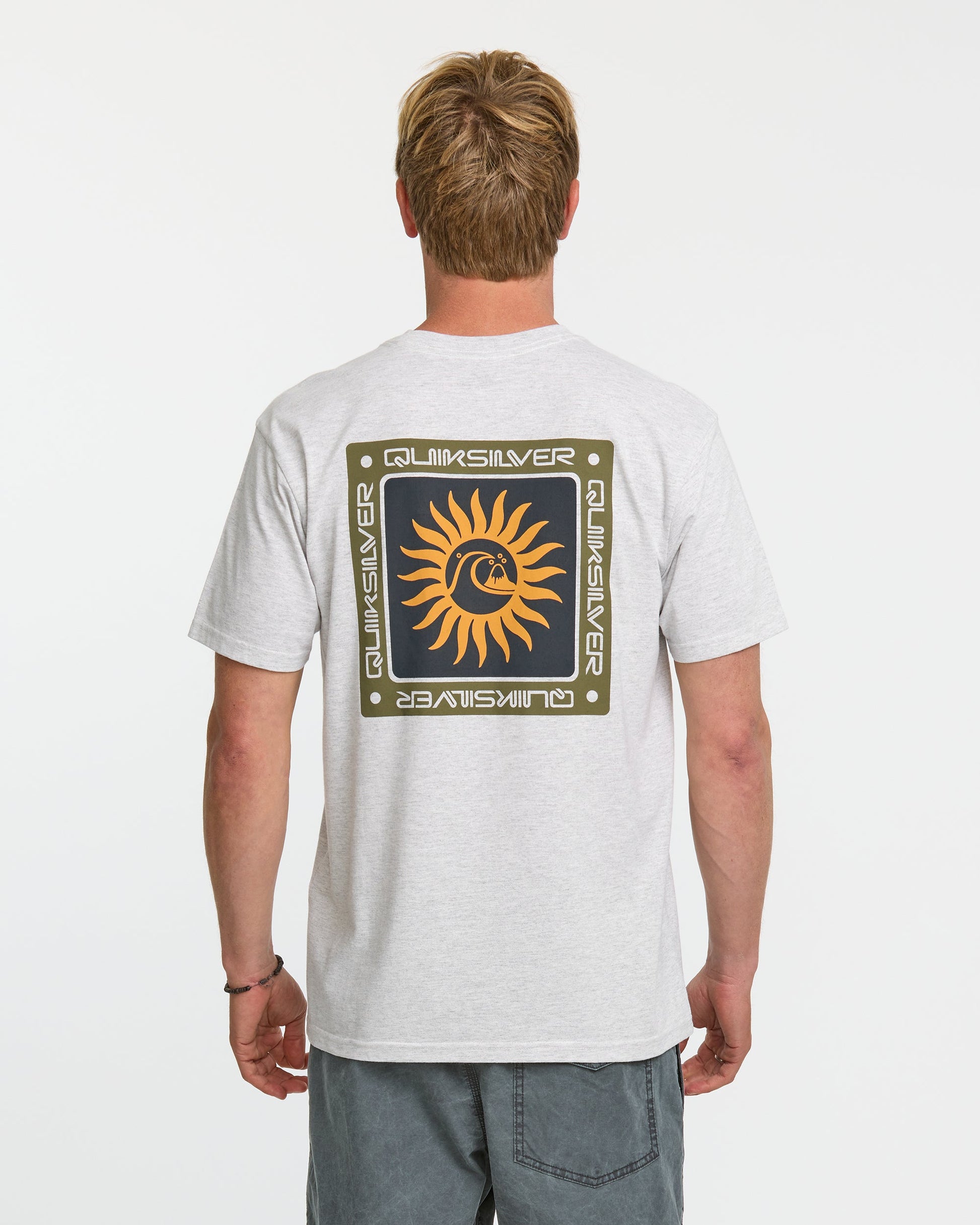 Sun Roots Organic Heather T-Shirt - Charcoal Heather Quick Silver Charcoal Heather