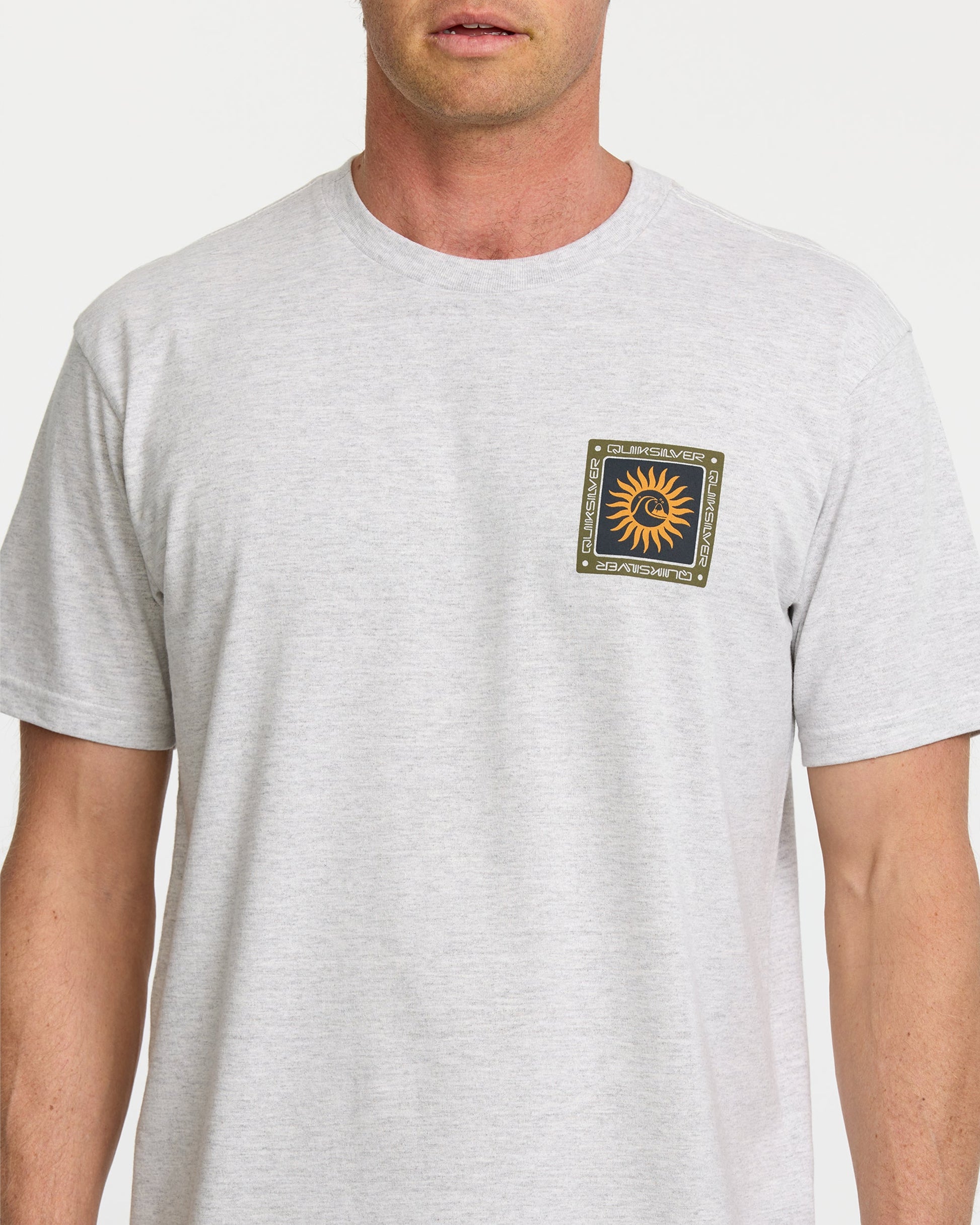 Sun Roots Organic Heather T-Shirt - Charcoal Heather Quick Silver Charcoal Heather