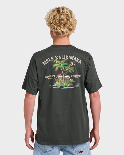 Waterman Tiki Holiday Classic T-shirt - Phantom Quick Silver Phantom