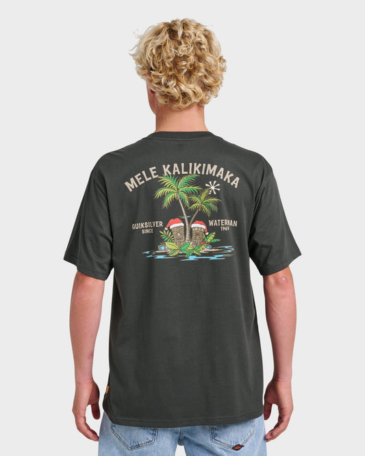 Waterman Tiki Holiday Classic T-shirt - Phantom Quick Silver Phantom