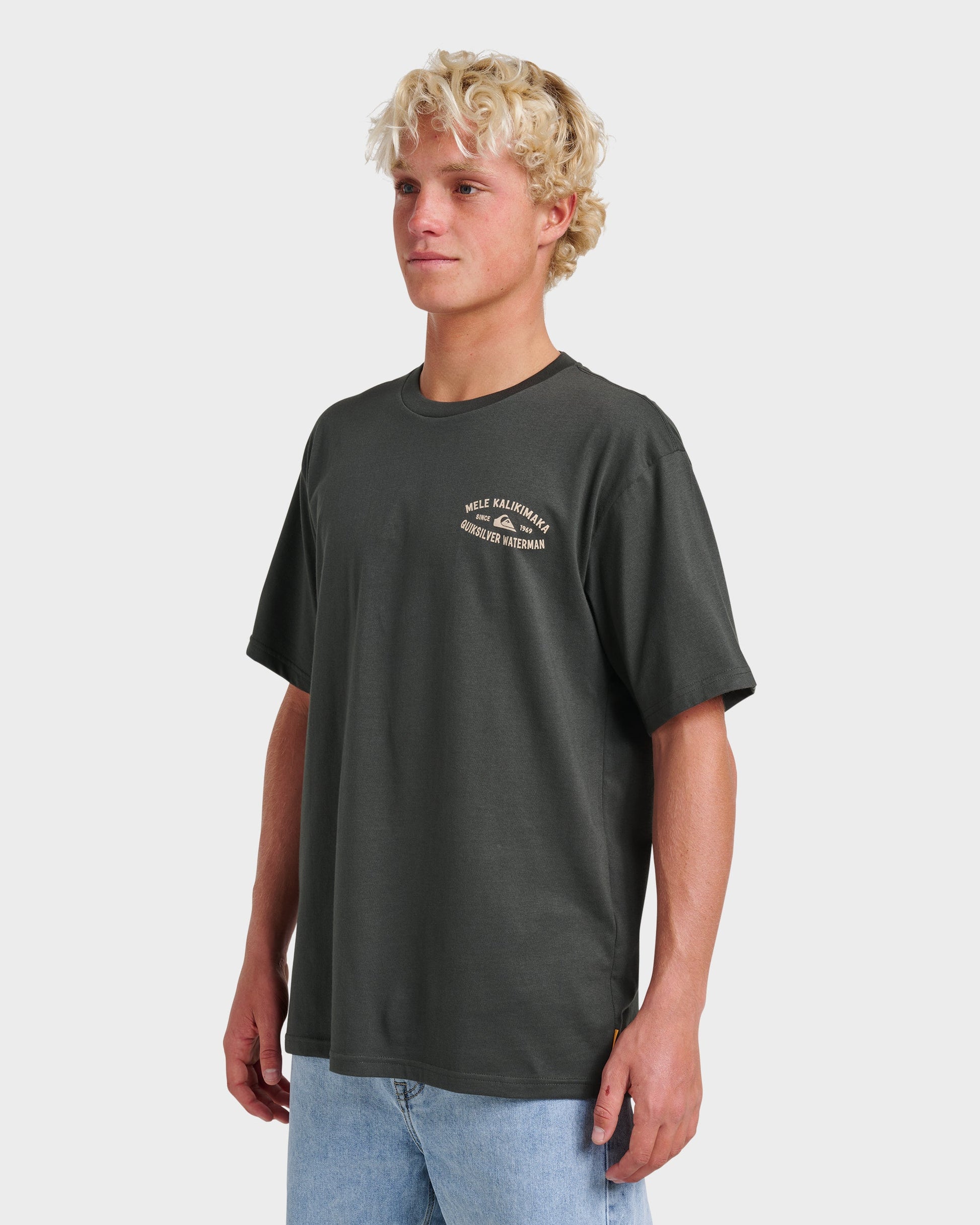 Waterman Tiki Holiday Classic T-shirt - Phantom Quick Silver Phantom