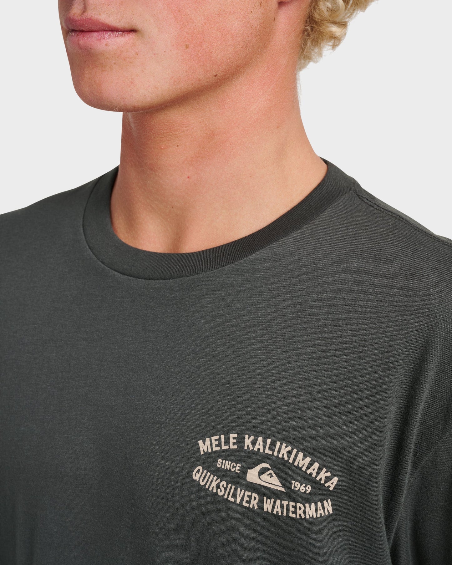 Waterman Tiki Holiday Classic T-shirt - Phantom Quick Silver Phantom