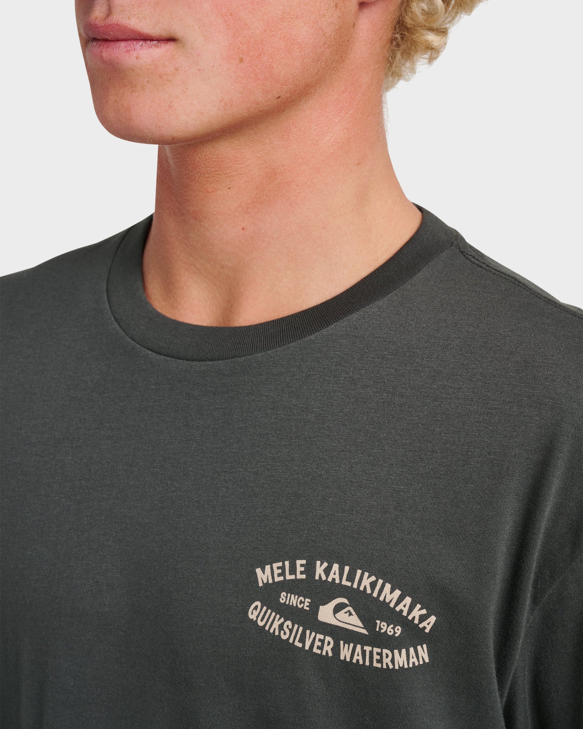 Waterman Tiki Holiday Classic T-shirt - Phantom Quick Silver Phantom