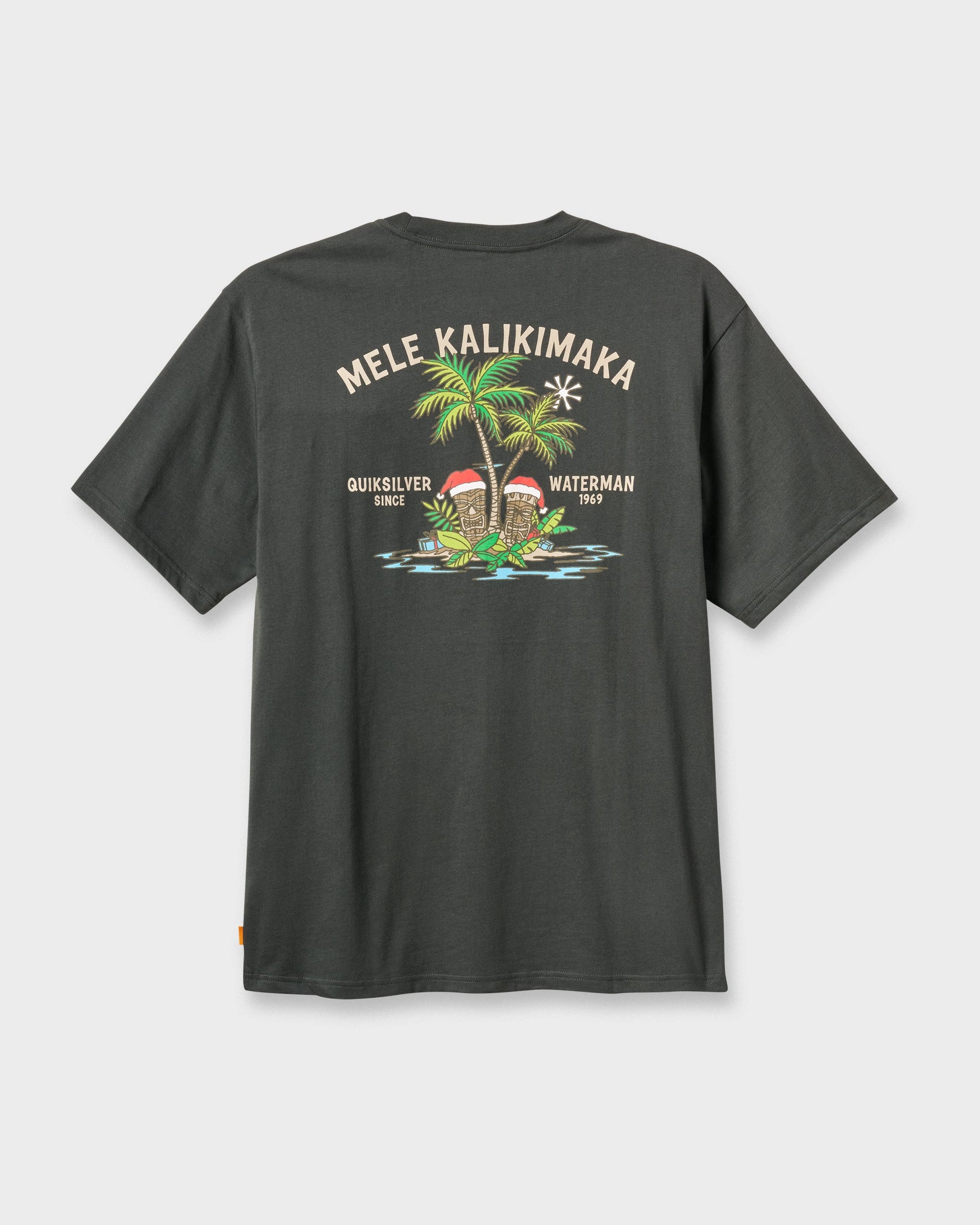 Waterman Tiki Holiday Classic T-shirt - Phantom Quick Silver Phantom