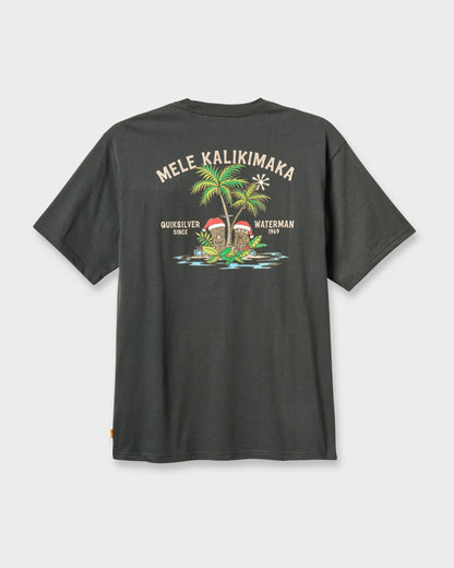 Waterman Tiki Holiday Classic T-shirt - Phantom Quick Silver Phantom