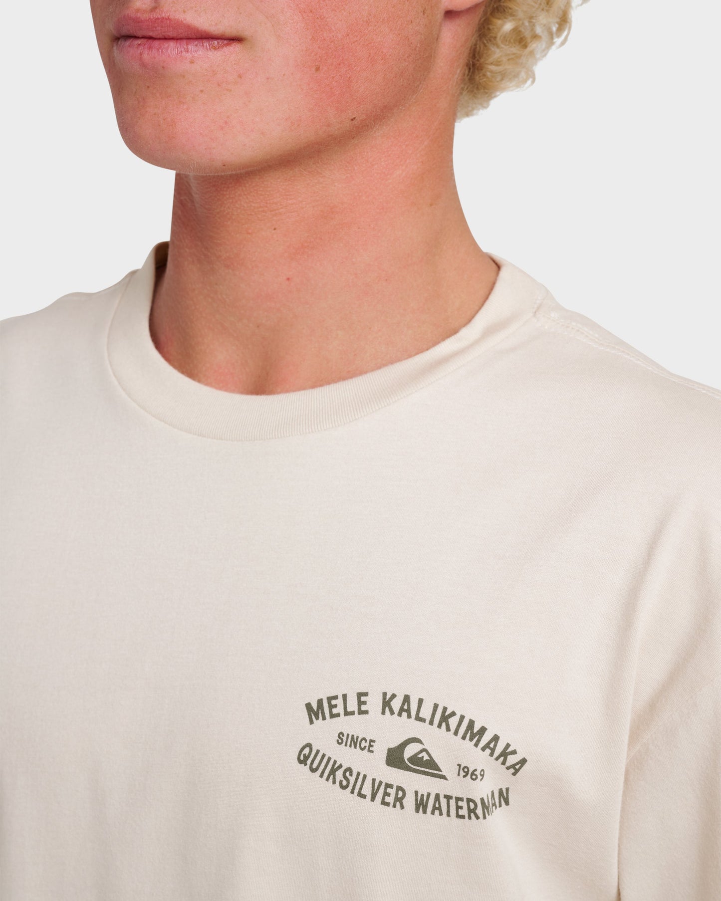 Waterman Tiki Holiday Classic T-shirt - Moonbeam Quick Silver Moonbeam