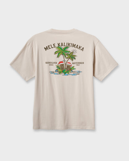 Waterman Tiki Holiday Classic T-shirt - Moonbeam Quick Silver Moonbeam