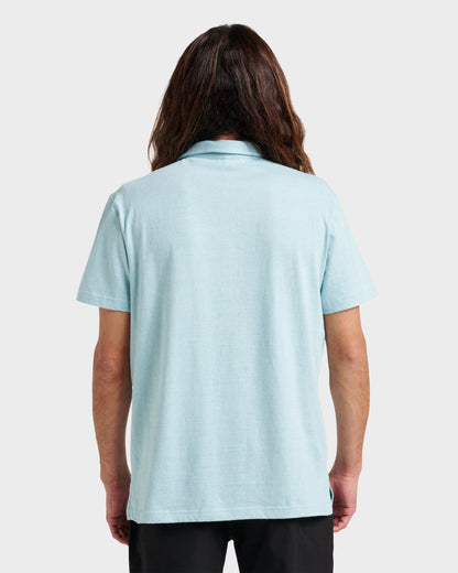 Sunset Cruise Polo Shirt - Dusty Turquoise Quick Silver Dusty Turquoise