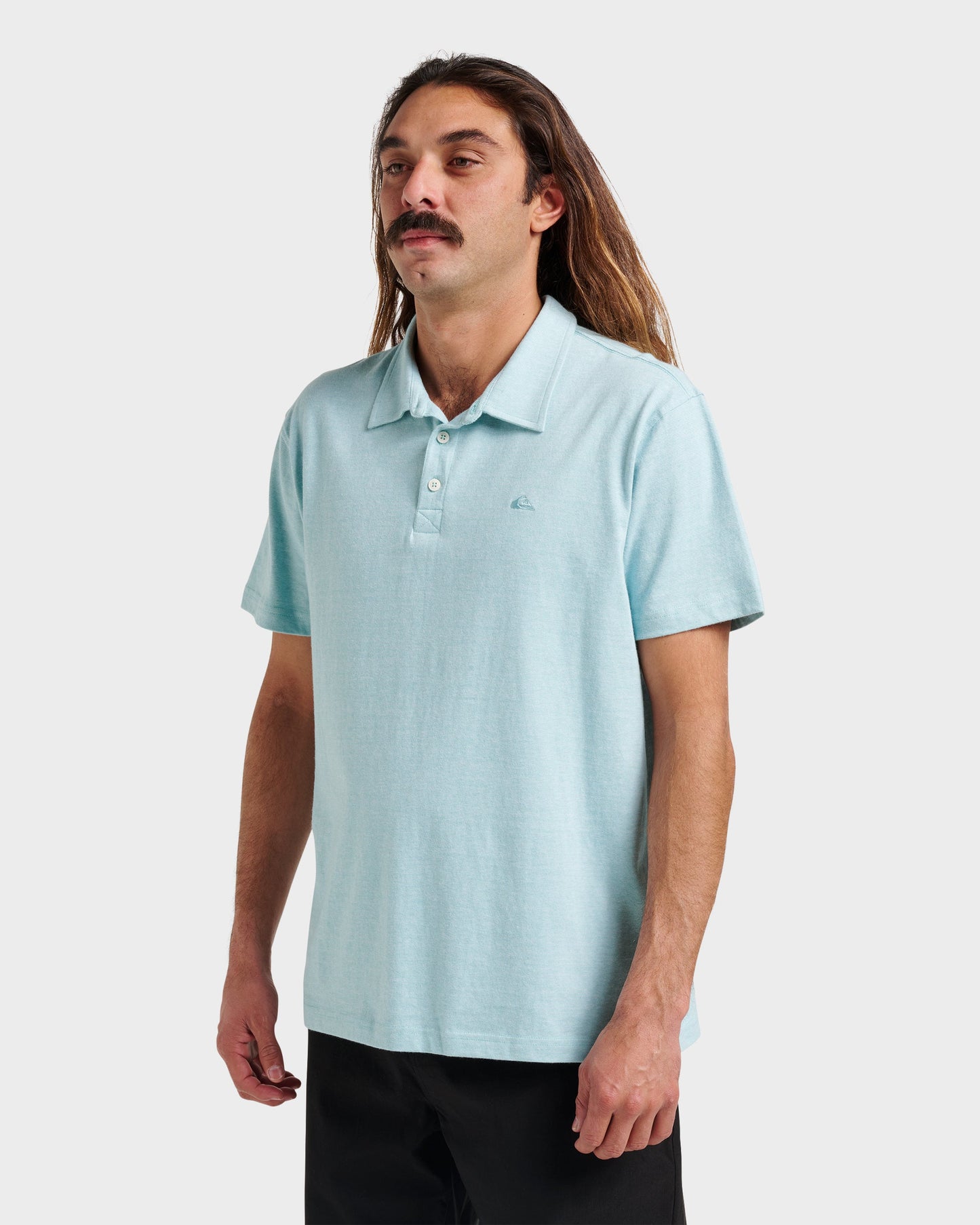 Sunset Cruise Polo Shirt - Dusty Turquoise Quick Silver Dusty Turquoise