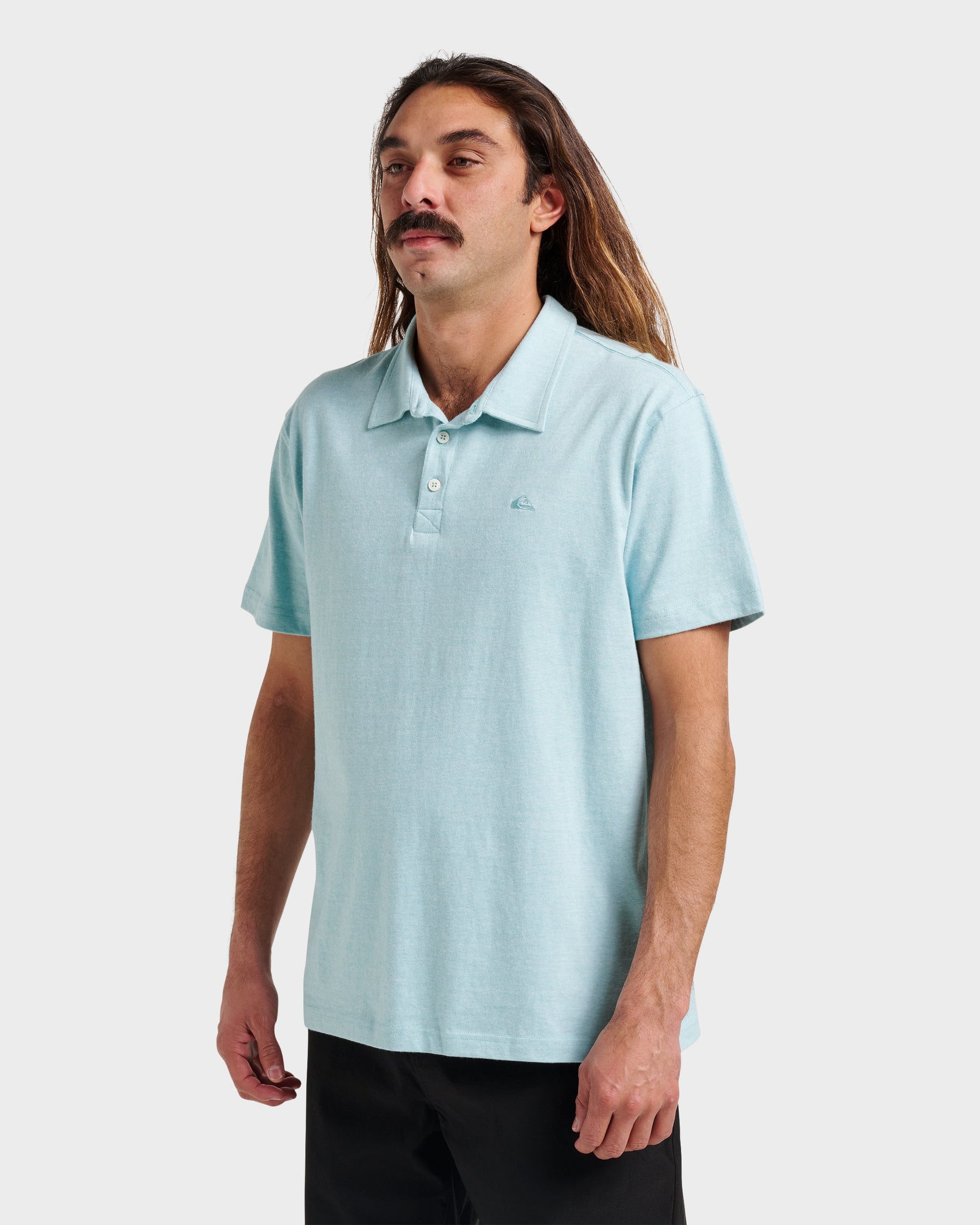 Sunset Cruise Polo Shirt - Dusty Turquoise Quick Silver Dusty Turquoise