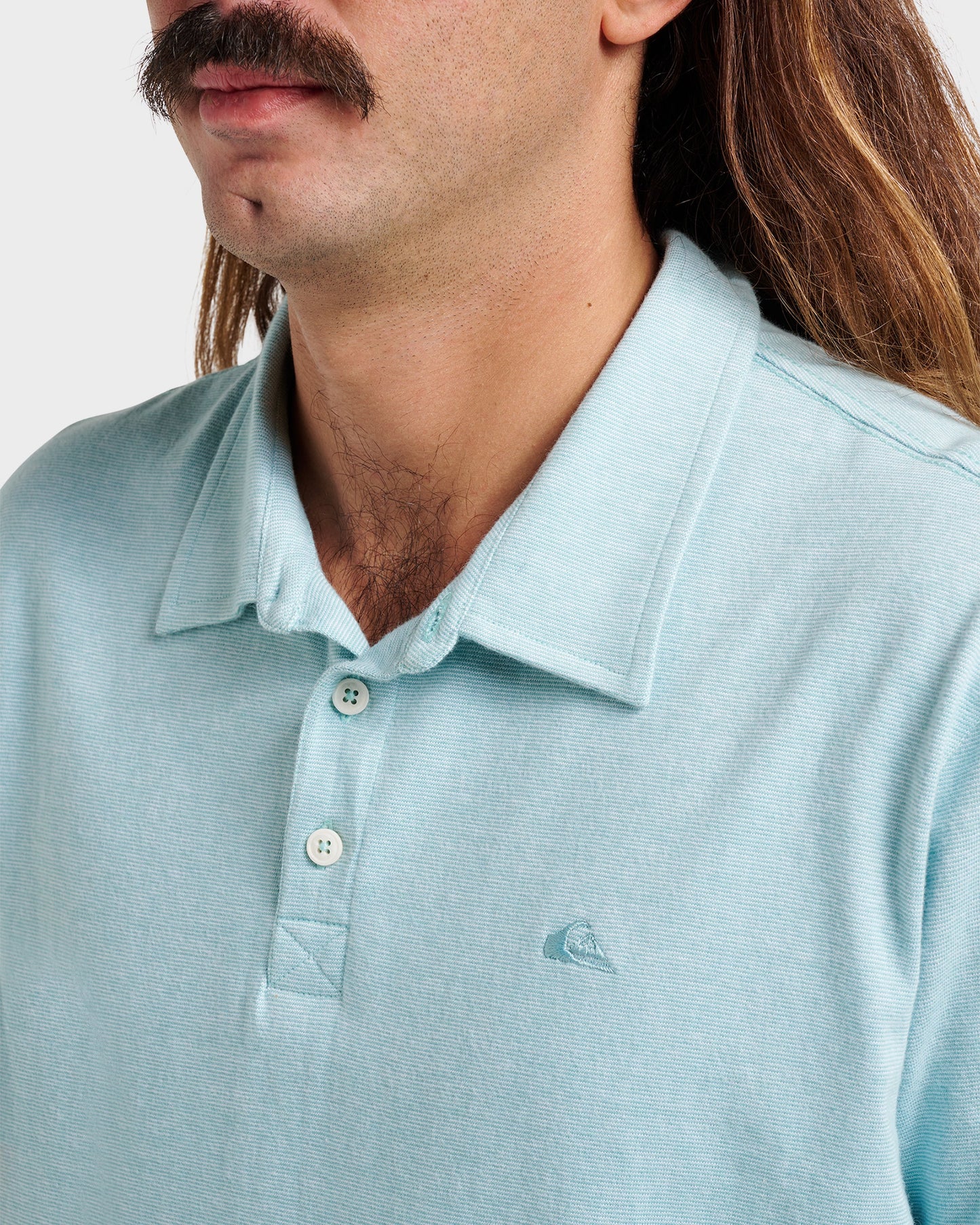 Sunset Cruise Polo Shirt - Dusty Turquoise Quick Silver Dusty Turquoise