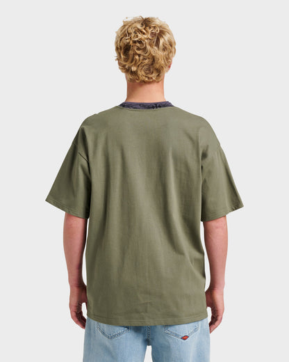 Mercury Ringer T-shirt - Dusty Olive Quick Silver Dusty Olive