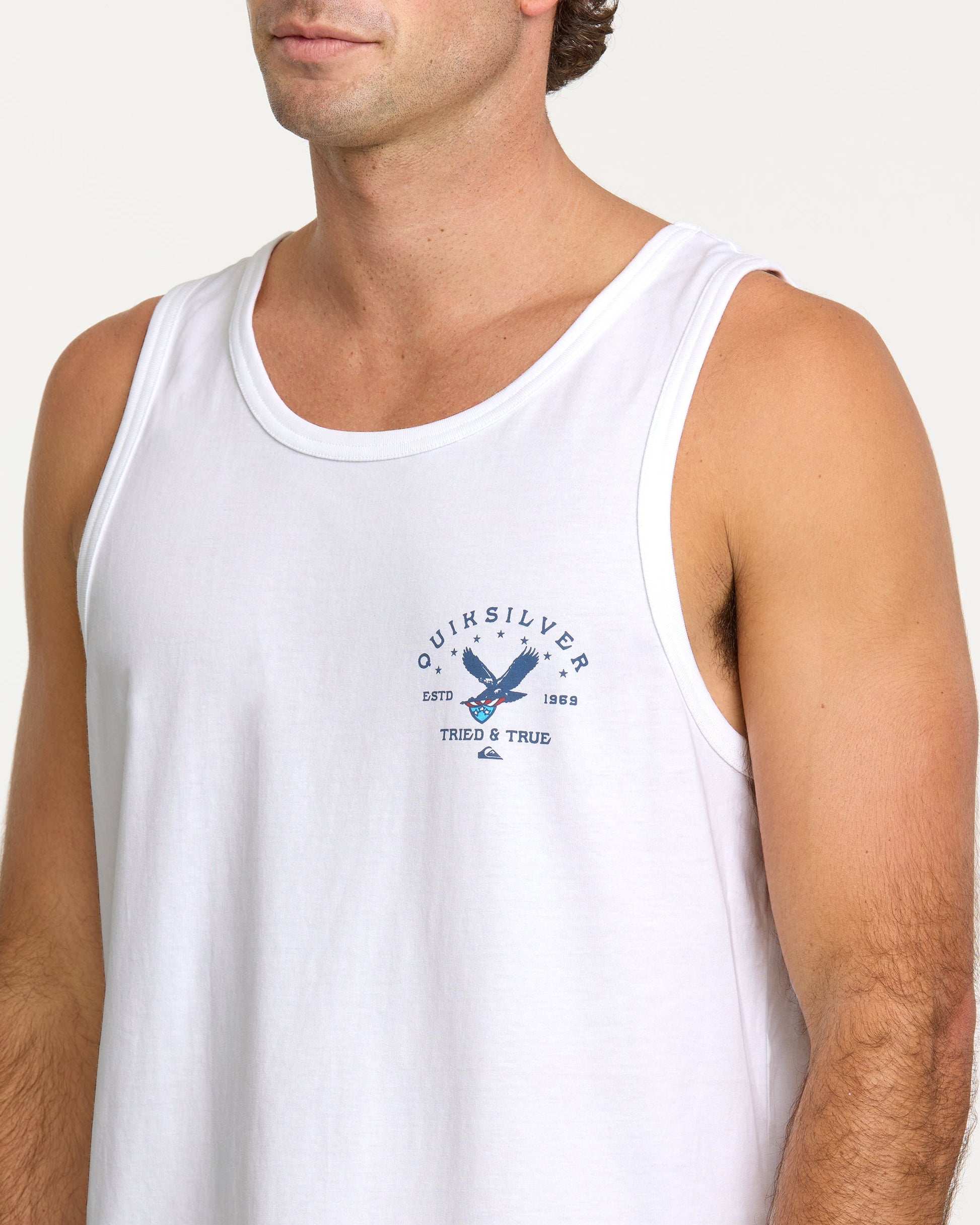 Eagle Usa Tank - White Quick Silver White