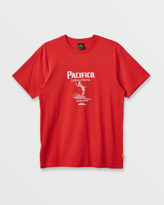 Quiksilver x Pacifico Baja Arch T-Shirt - Red Quick Silver Red