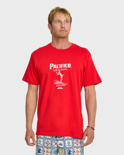 Quiksilver x Pacifico Baja Arch T-Shirt - Red Quick Silver Red