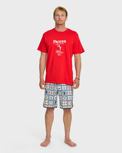 Quiksilver x Pacifico Baja Arch T-Shirt - Red Quick Silver Red
