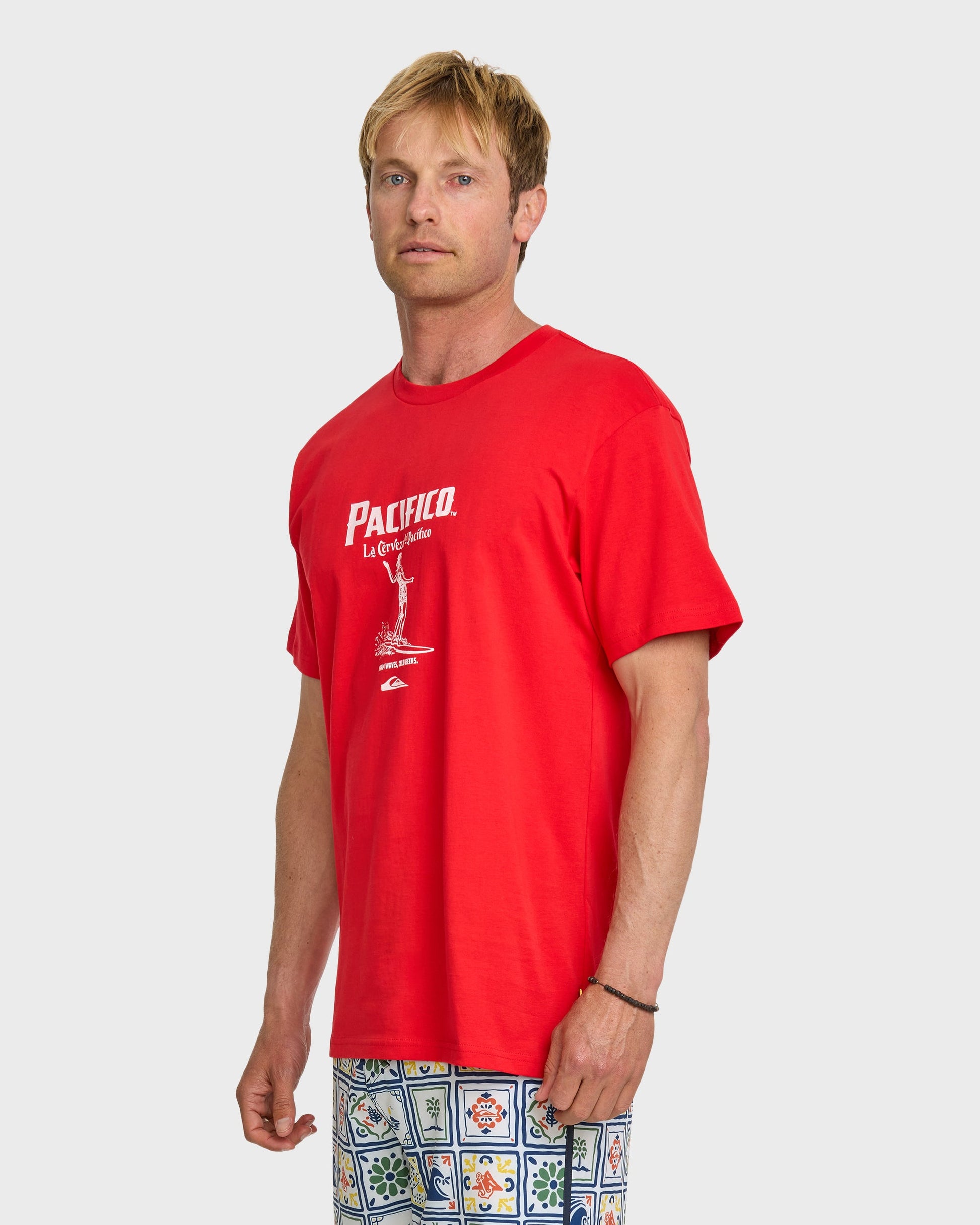 Quiksilver x Pacifico Baja Arch T-Shirt - Red Quick Silver Red