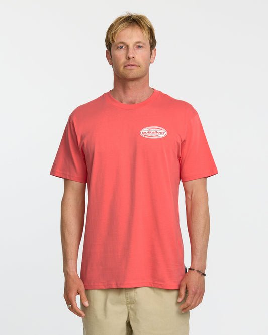 2000S Boarding T-Shirt - Coral Quick Silver Coral