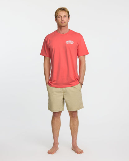 2000S Boarding T-Shirt - Coral Quick Silver Coral