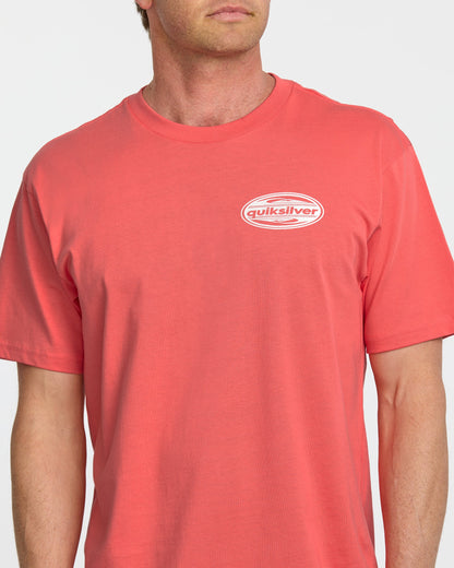 2000S Boarding T-Shirt - Coral Quick Silver Coral