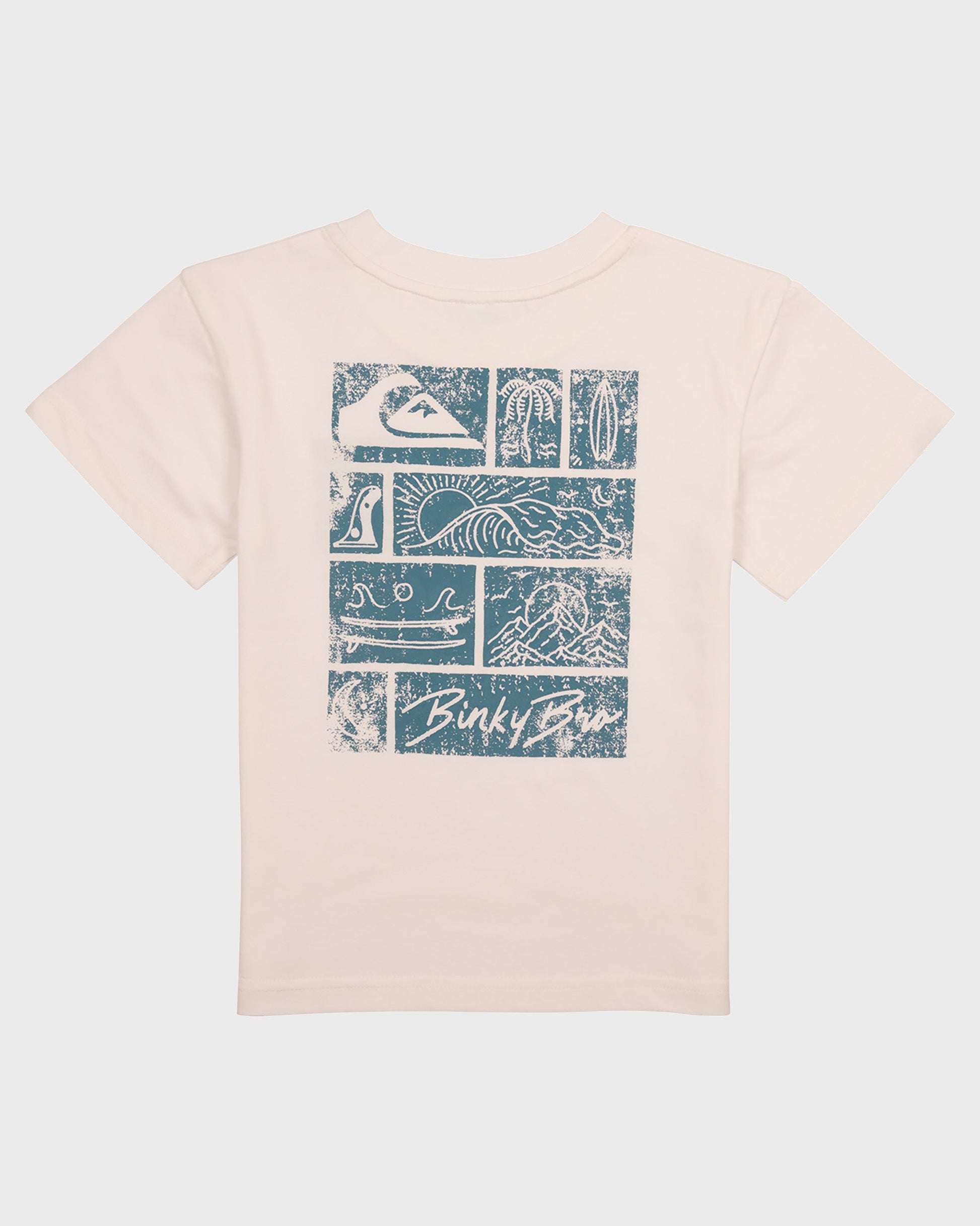BinkyBro x Quiksilver Sketch T-Shirt Quick Silver Cream