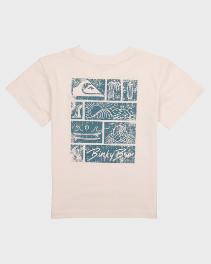 BinkyBro x Quiksilver Sketch T-Shirt Quick Silver Cream