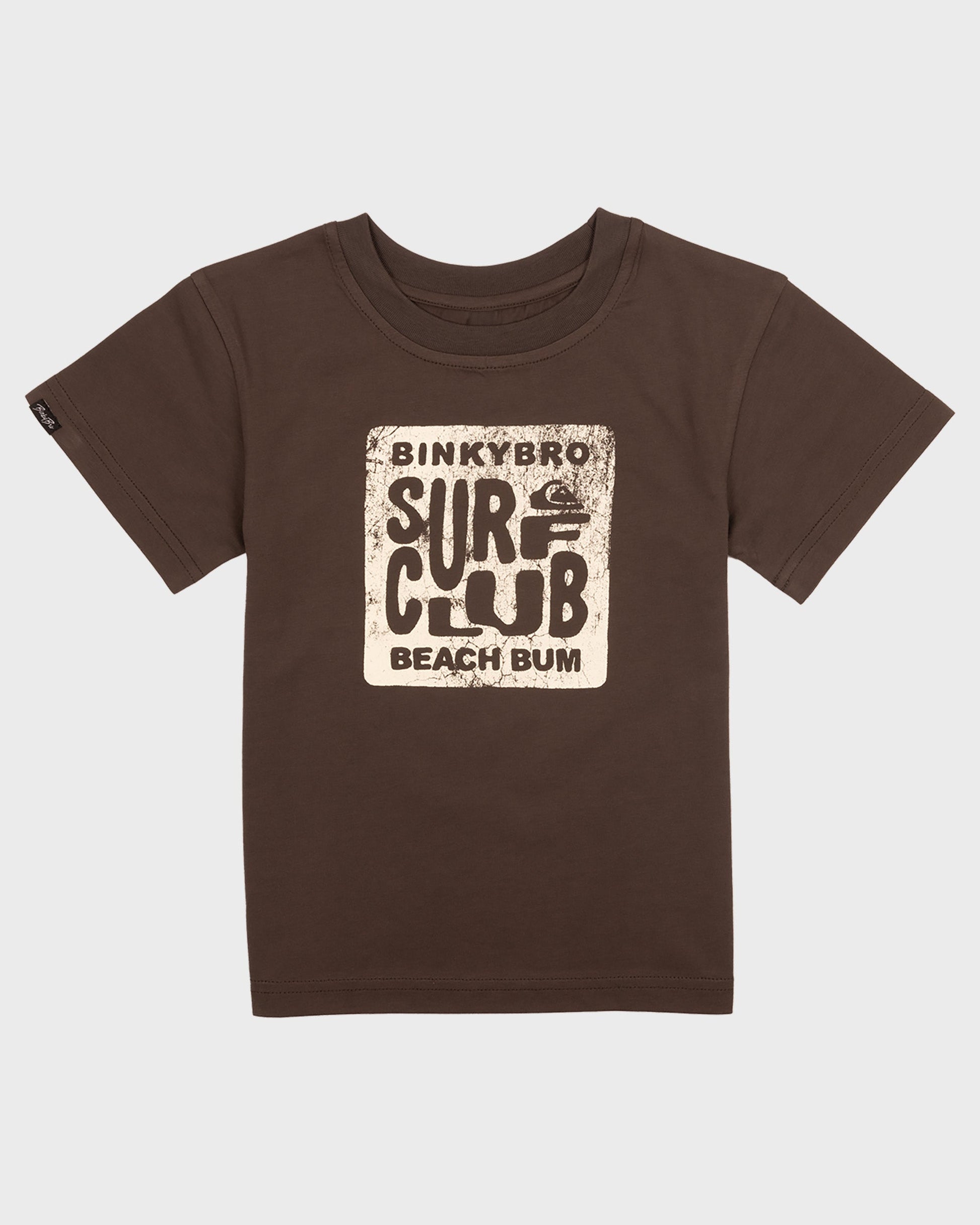 BinkyBro x Quiksilver Surf Club T-Shirt Quick Silver Brown