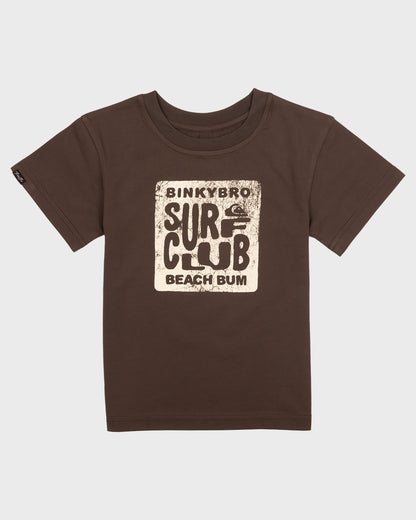 BinkyBro x Quiksilver Surf Club T-Shirt Quick Silver Brown