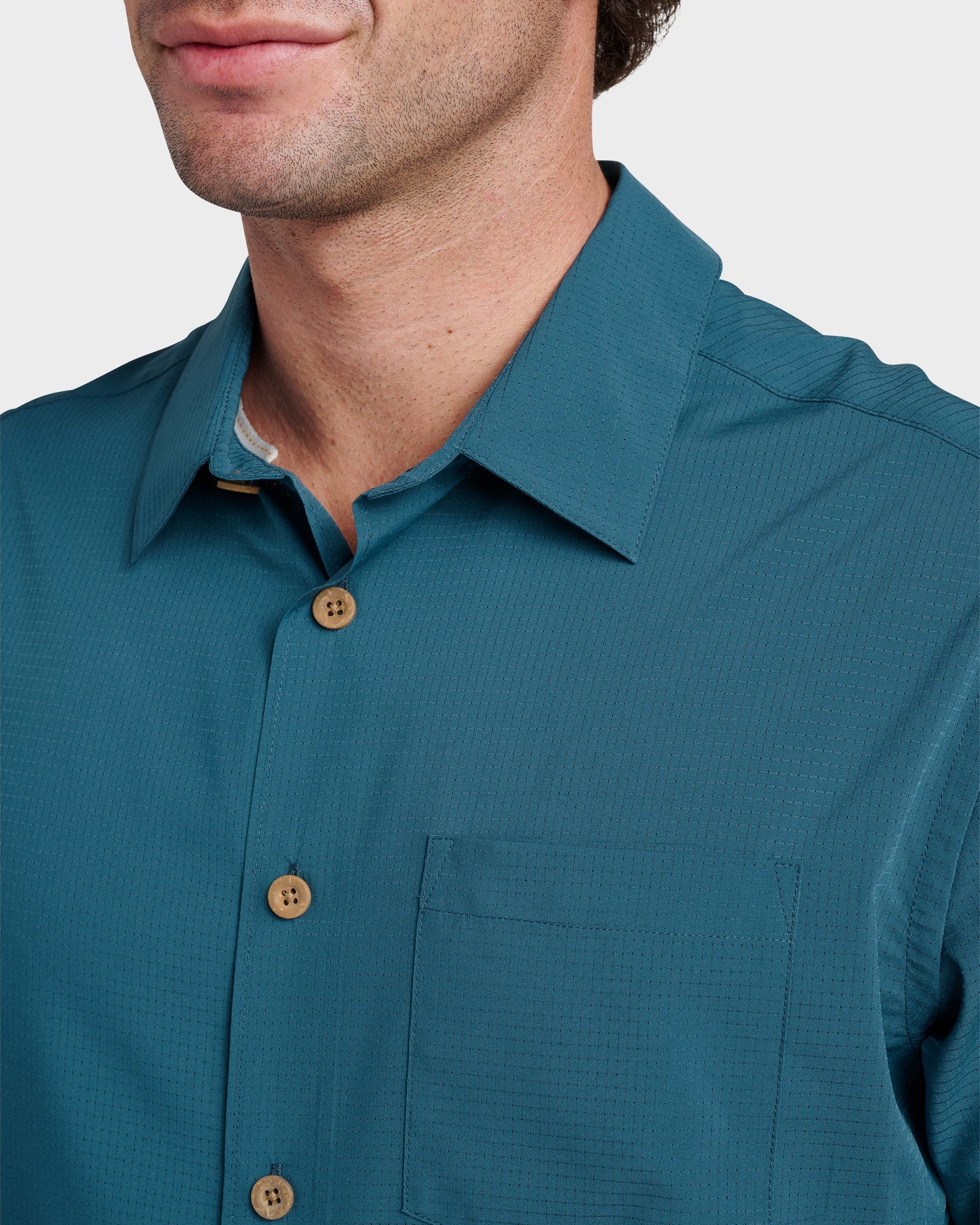 Chaser Short Sleeve Woven Shirt - Real Teal Quick Silver Real Teal