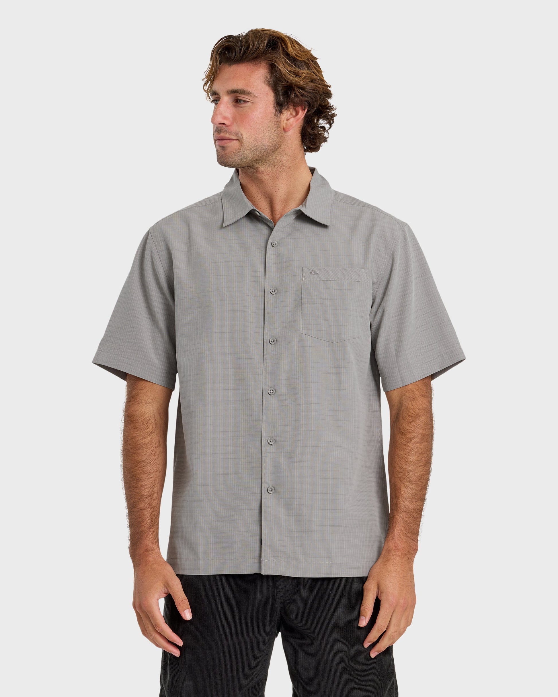 Waterman Centinela Premium Anti-Wrinkle Shirt - Grey Quick Silver Grey