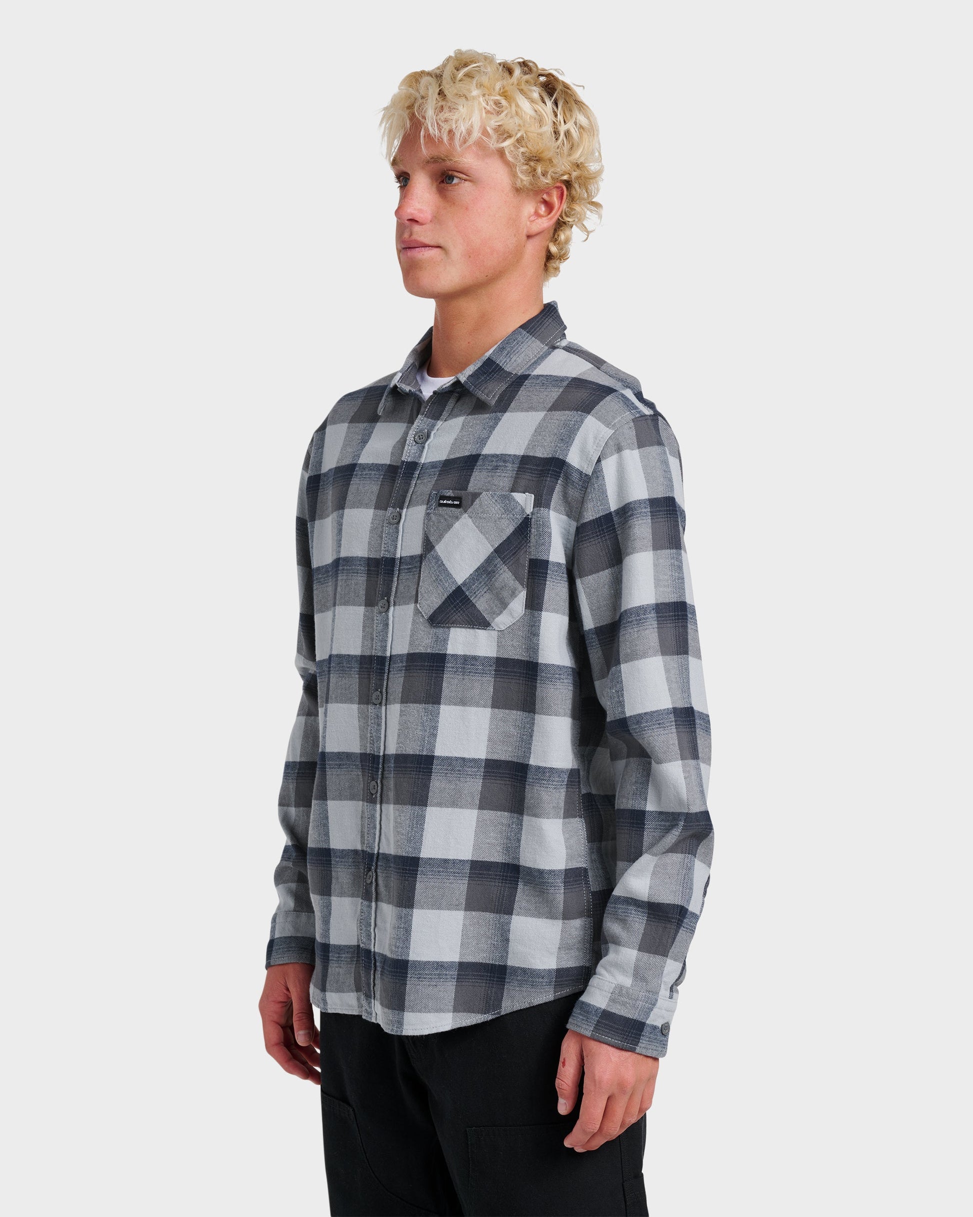 Penmar Check Flannel Shirt - Quarry Quick Silver Quarry