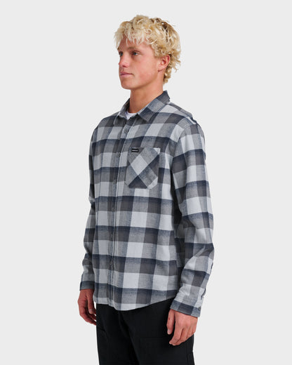 Penmar Check Flannel Shirt - Quarry Quick Silver Quarry