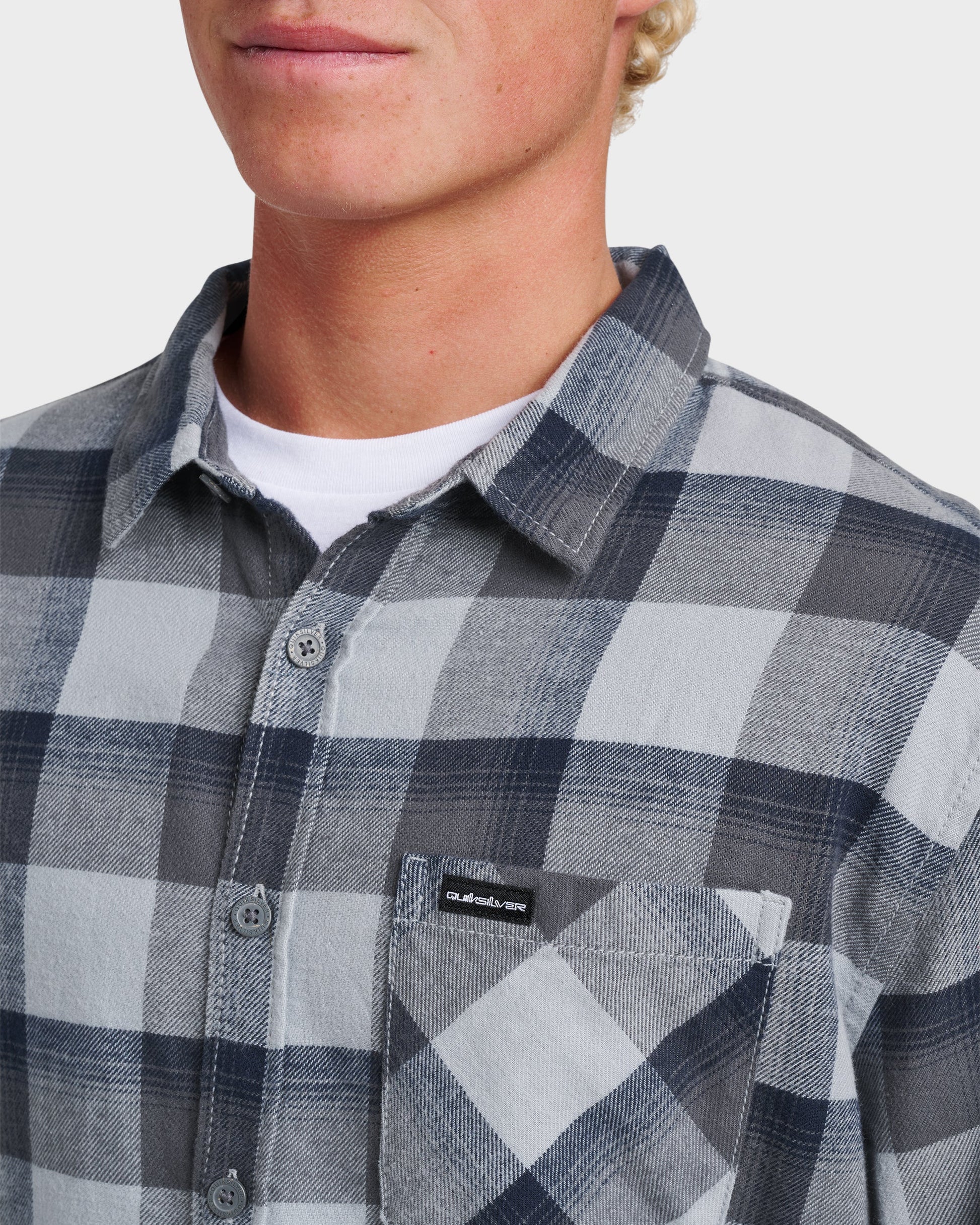 Penmar Check Flannel Shirt - Quarry Quick Silver Quarry