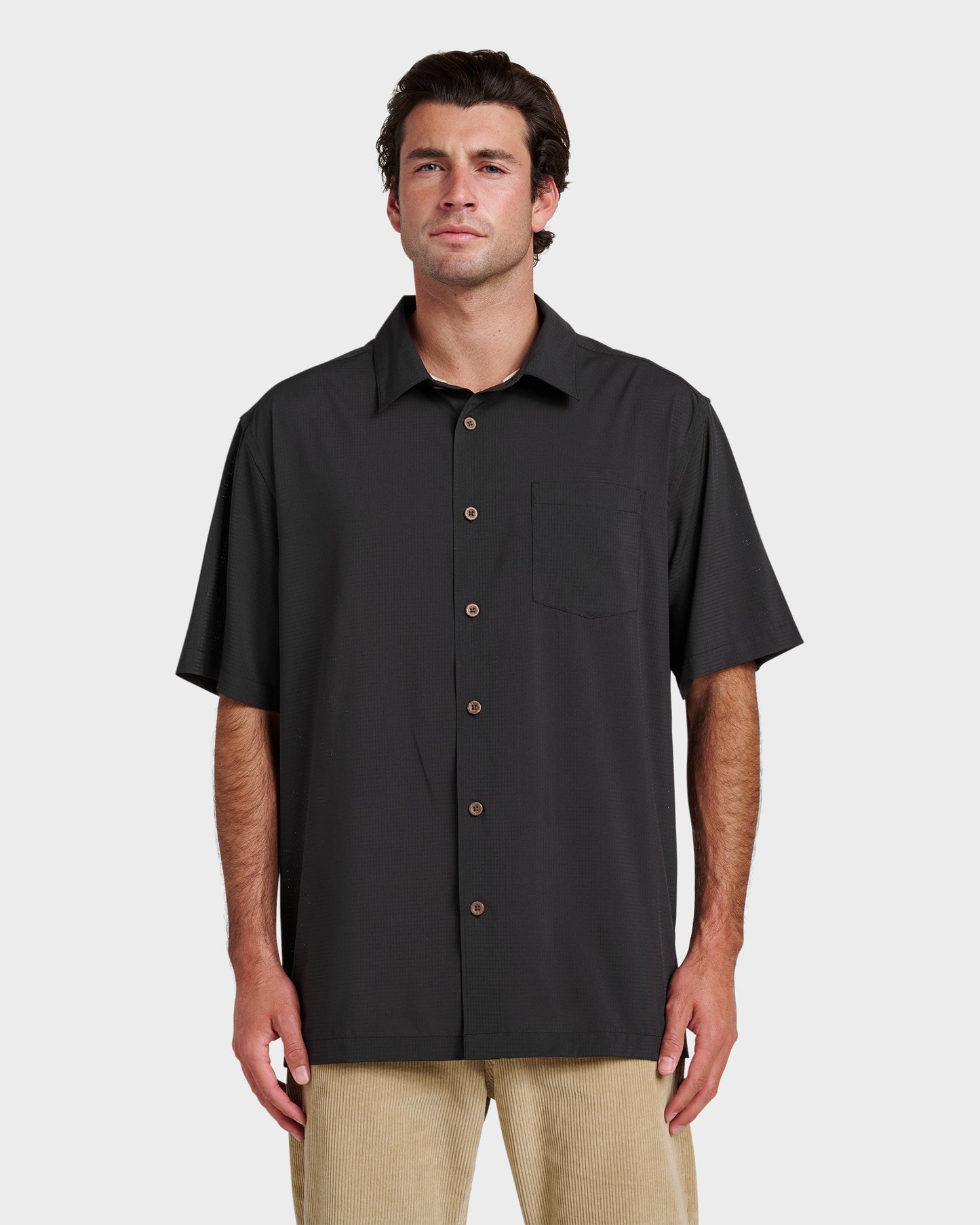 Chaser Short Sleeve Woven Shirt - Phantom Quick Silver Phantom