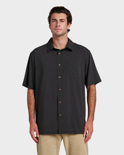 Chaser Short Sleeve Woven Shirt - Phantom Quick Silver Phantom