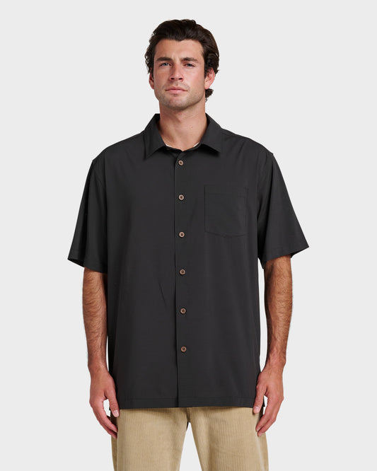 Chaser Short Sleeve Woven Shirt - Phantom Quick Silver Phantom