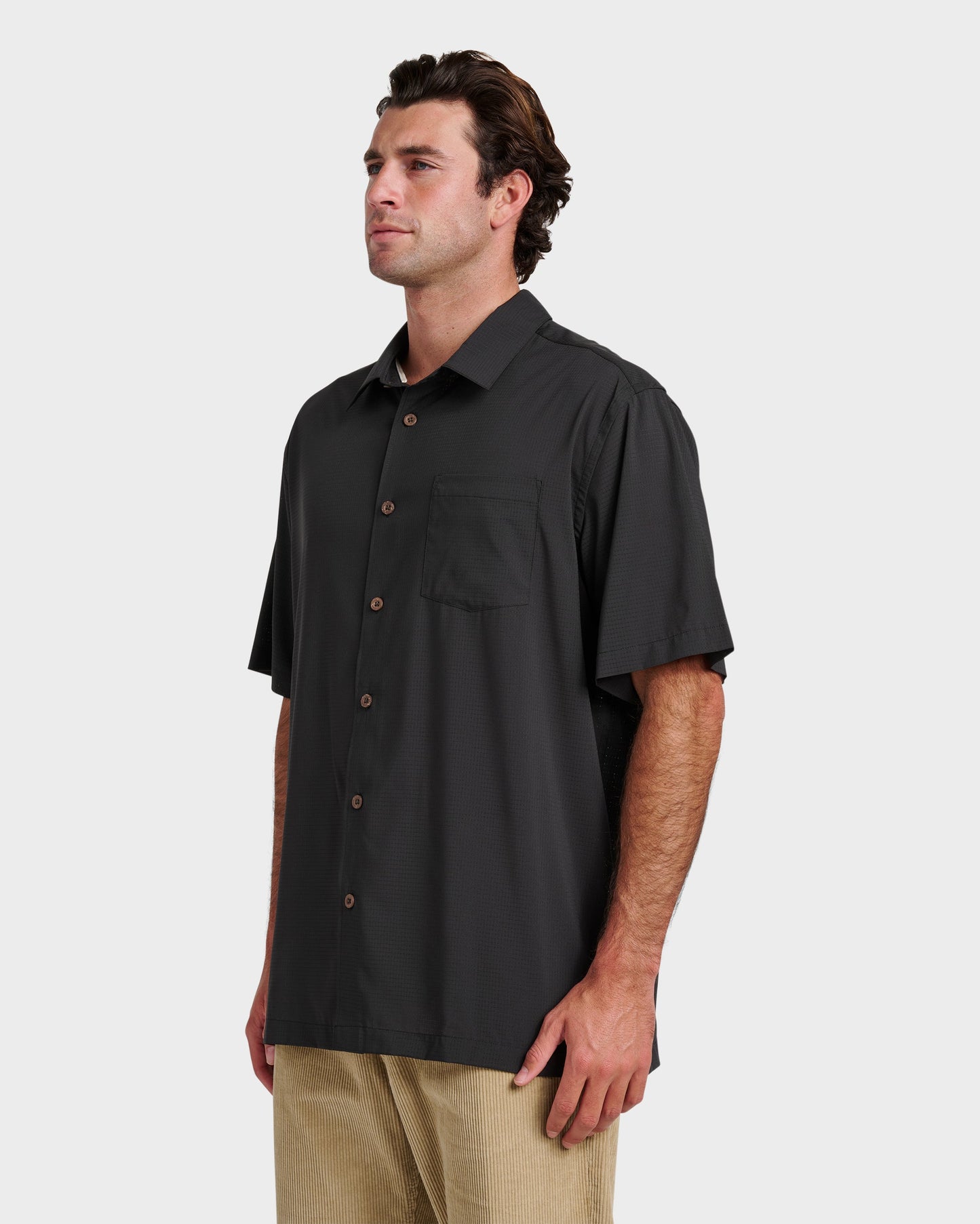 Chaser Short Sleeve Woven Shirt - Phantom Quick Silver Phantom