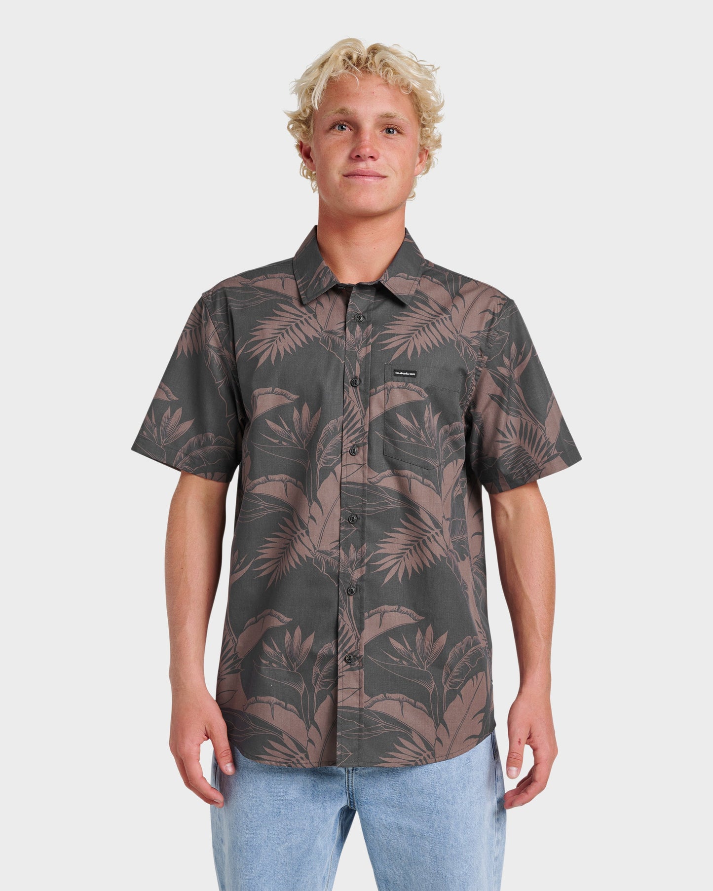 Kahanu Classic Short Sleeve Shirt - Black Quick Silver Black