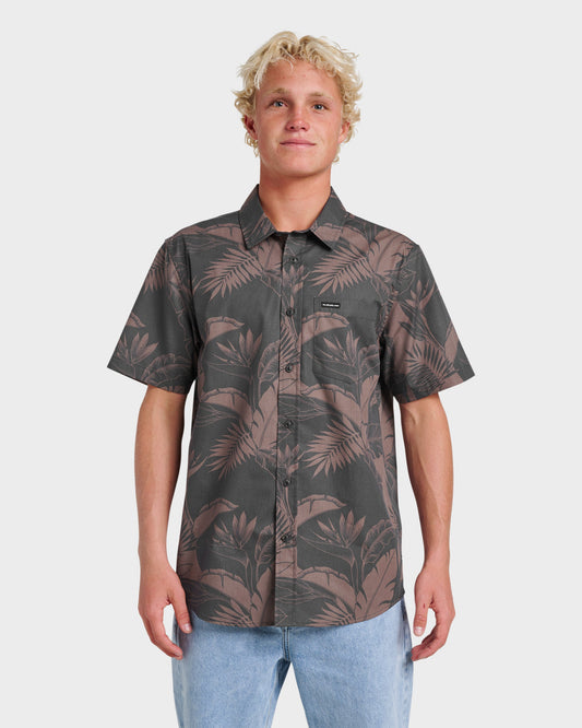 Kahanu Classic Short Sleeve Shirt - Black Quick Silver Black